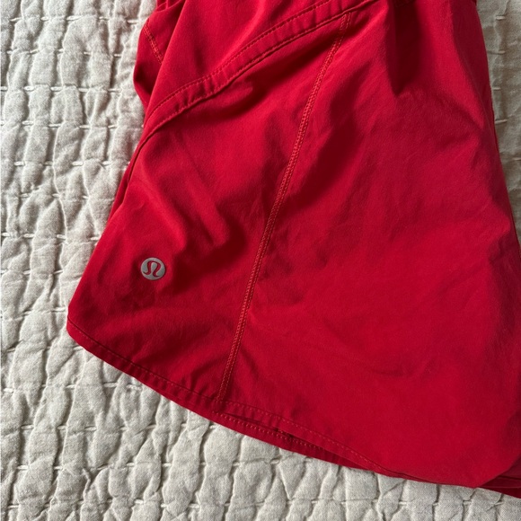 lululemon athletica Red Women's Athletic Shorts with Elastic Waistband - Picture 2 of 2